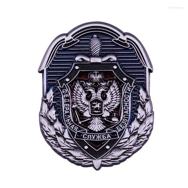 Broches FSB Rússia Medalha de Serviço de Segurança Federal Soviético KGB Crest Shield Distintivo Pin