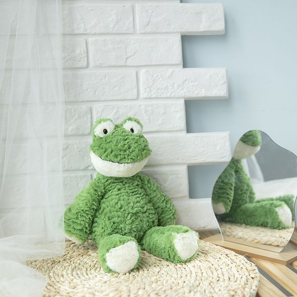 Оптовая лягушка куклы, гугу, одинокие плюшевые игрушки, подарки целого человека, грустное сидение, зеленое улыбающееся лицо, глупая лягушка