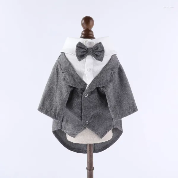 Abbigliamento per cani Abbigliamento per ragazzo Abito da sposa Abbigliamento per animali domestici maschili Smoking Pomerania Barboncino Bichon Schnauzer Cappotto Giacca Abito da matrimonio