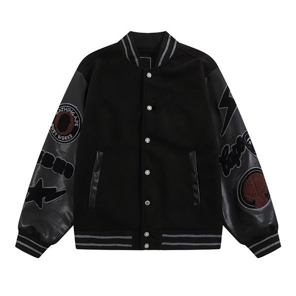 Baumwolle Designer Jacken Bomber Herren Windjacke Varsity Herren Baseball Hip Hop Harajuku Brief Patchwork Leder Tianma Stickerei Streetwear Herren Unisex MäntelW05