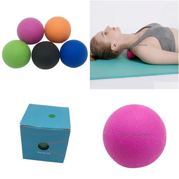 Palline per yoga Palline per yoga Tpe Palla a fascia singola Promuovere la circolazione del sangue Alleviare il dolore muscolare Punto di agopuntura plantare Mas Fitness Mini 230607 Dhk6T