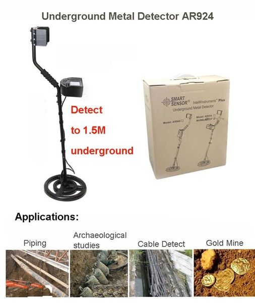 AR924plus Metal Detector professionale sotterraneo Gold Silver Digger Finder Cacciatore di tesori con batteria ricaricabile Ricerca di monete