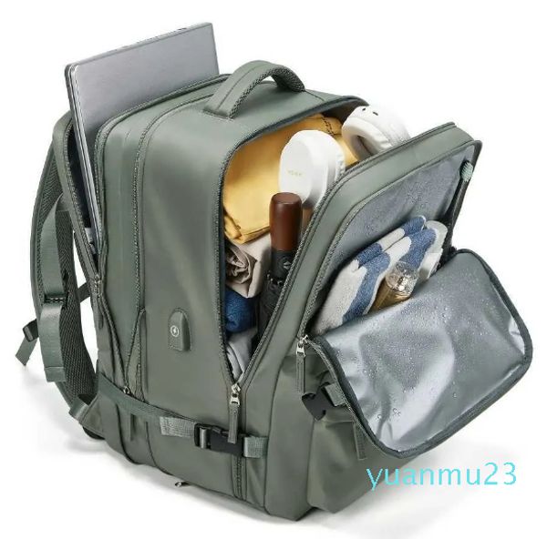 Rucksackrucksäcke Damen-Reiserucksack, 16-Zoll-Mädchen, erweiterter Lade-Business-Laptop-Rucksack mit Schuhtasche, wasserdichter Wanderrucksack