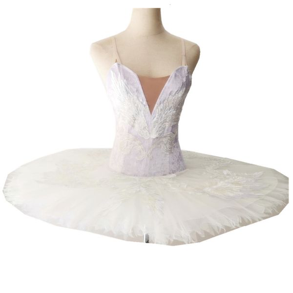 Dancewear White Swan Lake Ballet Tutu Salia Profissional Fantasmas de balé de veludo Tops Girls Ballerina Dress Kids Belly Dancewear Adult 230406