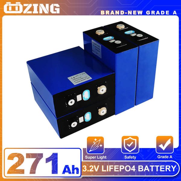 Nuova batteria 271Ah Lifepo4 3.2V Grado A Batteria fai da te 12V 24V 48V per auto elettrica Sistema di accumulo di energia solare EU US Tax Free