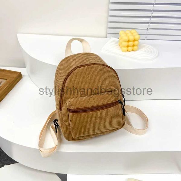 Outros sacos 2023ig qualidade vintage veludo mochila estudante universitário simples crossbody saco versátil fasionablestylishhandbagsstore