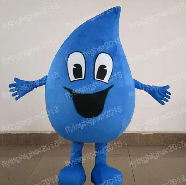 Costume da mascotte Goccia d'acqua di Halloween Formato adulto Cartone animato Personaggio a tema Anime Carnevale Uomo Donna Abito Natale Fancy Performance Party Dress