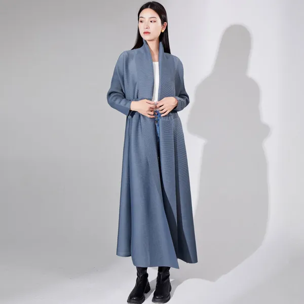 Damen Trenchcoats Miyake Original Design Extended Coat Jacke Senior Sense Plissee Robe 2023 Plus Size Kleidung