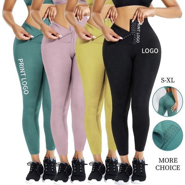 Mulheres cintura alta shapers yoga trainer espartilho leggings de fitness para mulheres ginásio esportes wear calças personalizadas