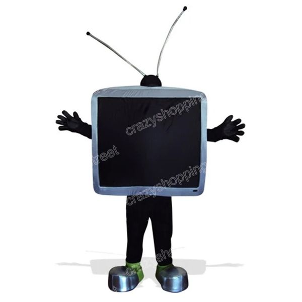Halloween televion TV Mascot Costume de alta qualidade Personagem de desenho animado Outfits Natal Carnaval Vestido Ternos Adulto Tamanho Festa de Aniversário Outdoor Outfit
