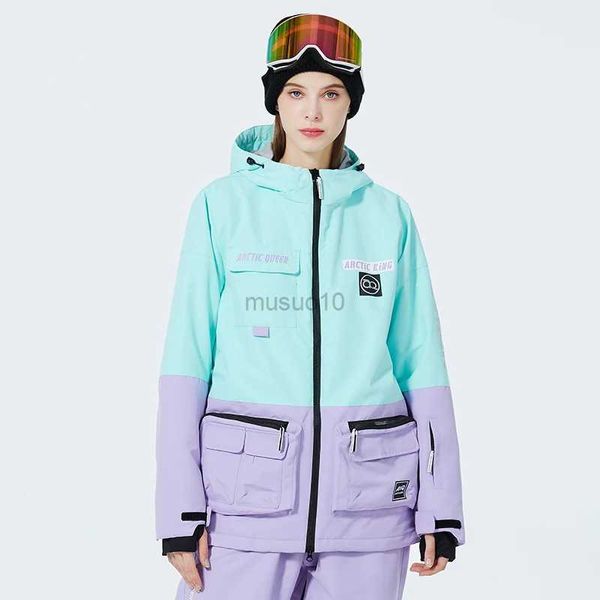 Andere Sportartikel Hohe Herren- und Damen-Schneebekleidung, wasserdichter Skianzug-Set, Snowboard-Kleidung, Outdoor-Kostüme, wasserdichte Winterjacken + Hosen HKD231106