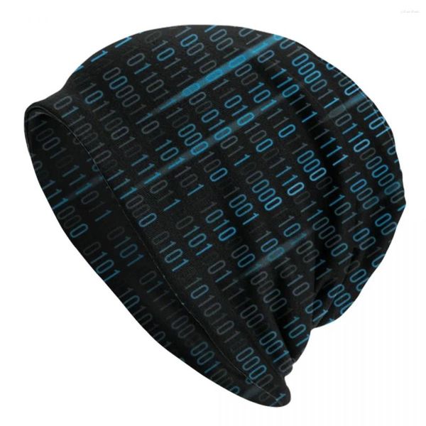 Beralar Nerd Code Hediye 0 1 Kodlama Kafa Beanies Caps Unisex Kış Örme Şapka Programcı Hacker Hacker İkili Bonnet Şapkaları Açık Kayak Kapağı