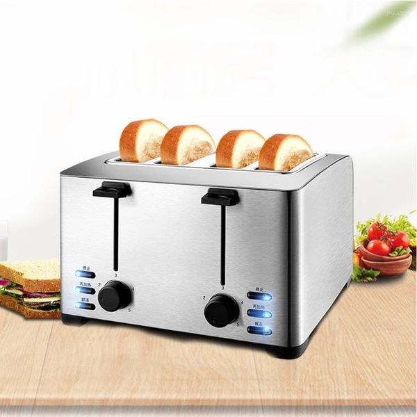 Macchina per il pane Tostapane elettrico domestico da 1260 W per macchina per la colazione Mini macchina per panini con forno a 4 silici