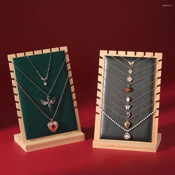 Suporte de exposição feito madeira da colar dos malotes da joia para o ofício requintado e a durabilidade