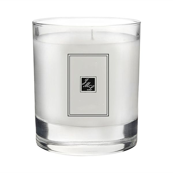 incenso Contenitore per candele votive in vetro bianco alto cristallo all'ingrosso con coperchio per candela 200g