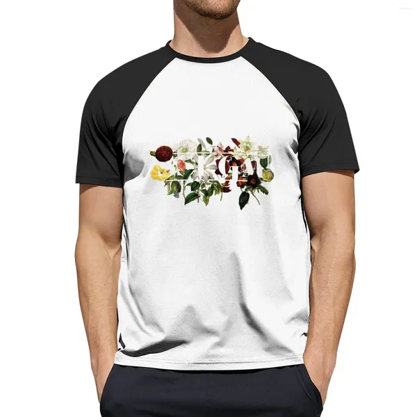 Tanques masculinos SSDGM Murderino Flor Ilustração Meu Assassinato Favorito T-shirt Roupas Estéticas Moda Coreana Simples Camisetas Pretas Homens