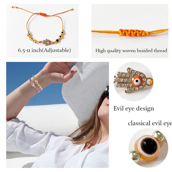 Kette Wainis 12- Evil Eye Armbänder Schutzarmband Mexikanischer Mal De Ojo Schmuck Hamsa Fußkettchen Gold Für Frauen Mädchen Jungen Drop Deliver Amwme