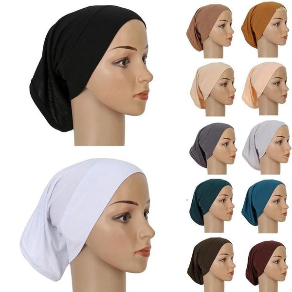 Schals Muslim Turban Hut Innere Hijab Kappen Islamischen Underscarf Motorhaube Weibliche Headwrap Turbante Mujer Frauen Kappe