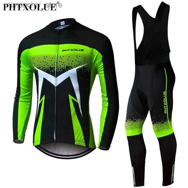 Conjuntos de camisa de ciclismo Phtxolue Breathab Long Seve Conjunto de ciclismo Mountain Bike Roupas Outono Bicyc Jerseys Roupas Maillot Ropa Ciclismo Q231107