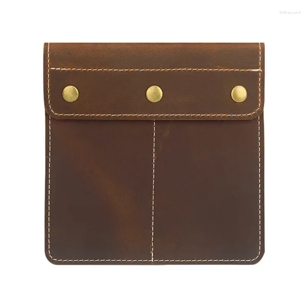 Bolsas de jóias 2 slots caixa de relógio de couro genuíno marrom pulseira saco de armazenamento portátil caso de viagem para homens e mulheres