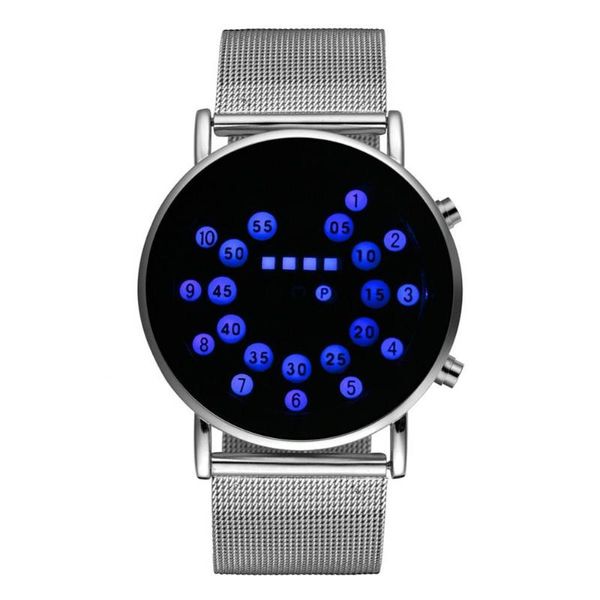 Avogadas de pulseira Moda Digital Men Outdoor Sport Luminous Electronic LED Binarys1 Watch Wrist Watch