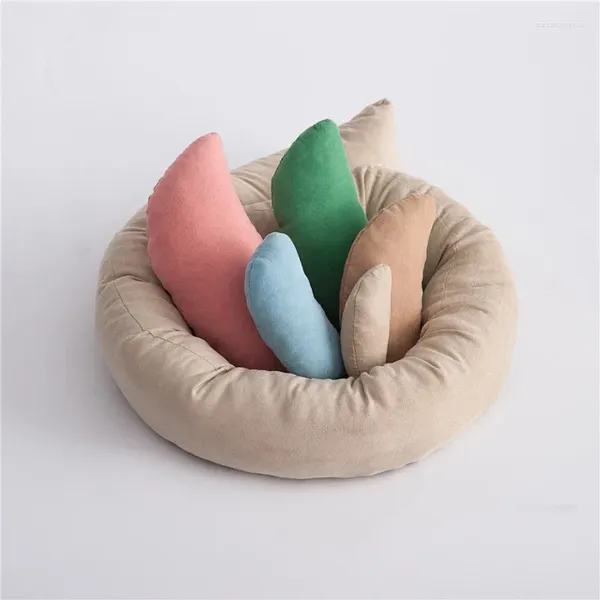 Piezas de cochecito 6pcs/set nacido posando frijoles bolsas pografía de bebé almohada almohada de almohada en forma de colchón posicionador de canasta de colchon