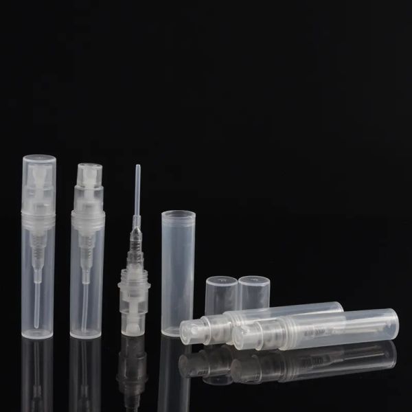 Novo 3ml atomizador vazio garrafa de plástico transparente spray recarregável fragrância perfume amostra garrafa para viagem festa maquiagem