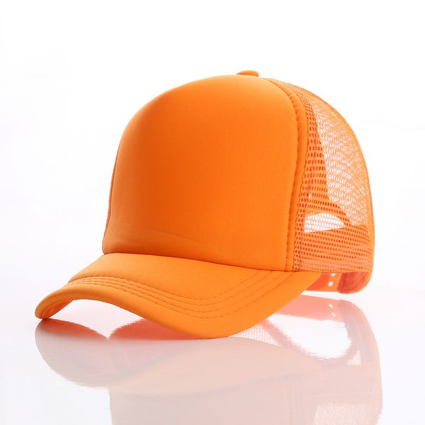 Cappelli fluorescenti vuoti al dettaglio Cappellini netti personalizzati Stampa LOGO Cappelli pubblicitari Cappellino da baseball Snapback con visiera