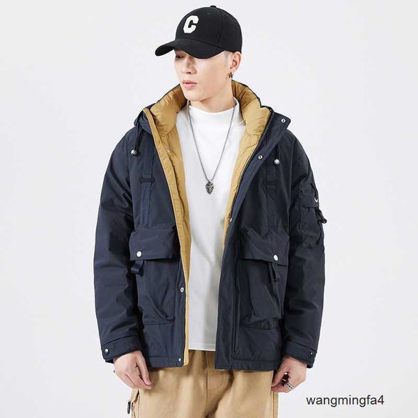 Piumino 3q6w per uomo caldo invernale High Street Trendy Brand design ampio oversize versatile