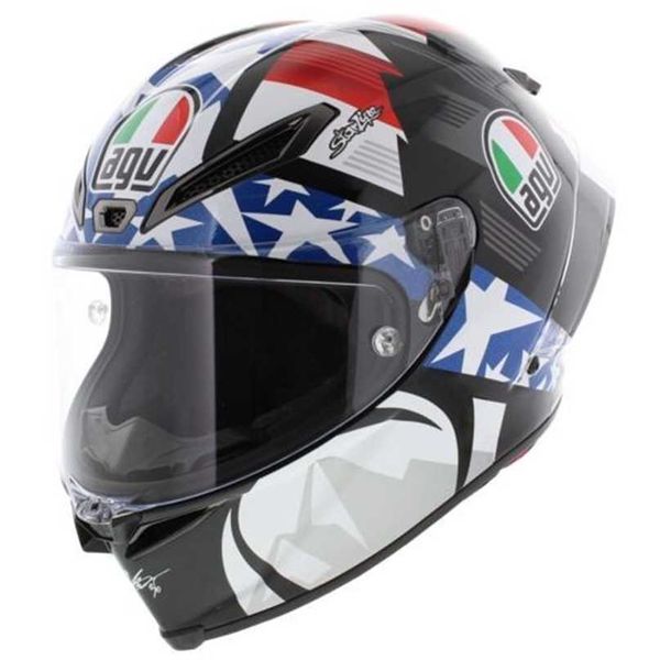 AGV Vollhelme Herren- und Damen-Motorradhelme Pista GP-R Mir Americas Limited Edition. Motorradhelm mit zusätzlicher Schutzbrille! WN-071B