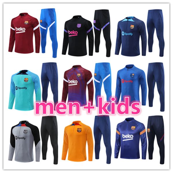 ANSU FATI Camisetas de Football LEWANDOWSKI Fußball-Trainingsanzüge Jacke Jogging 2022 2023 Männer und Kinder TRACKSUIT Barca-Set für Erwachsene Jungen TRAININGSANZUG Barcelona-Kit