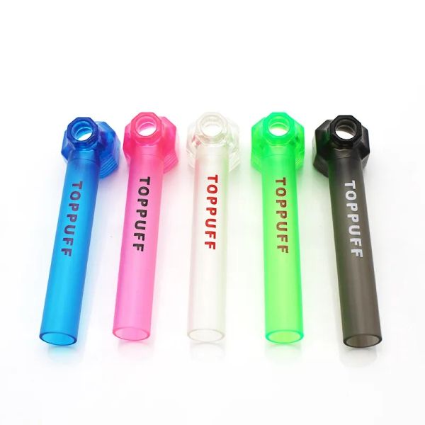 Toppuff Acrilico Bong da fumo Portatile Top Puff Tubi da fumo per tabacco da fumo Supporto per erbe Vite sul narghilè AC101