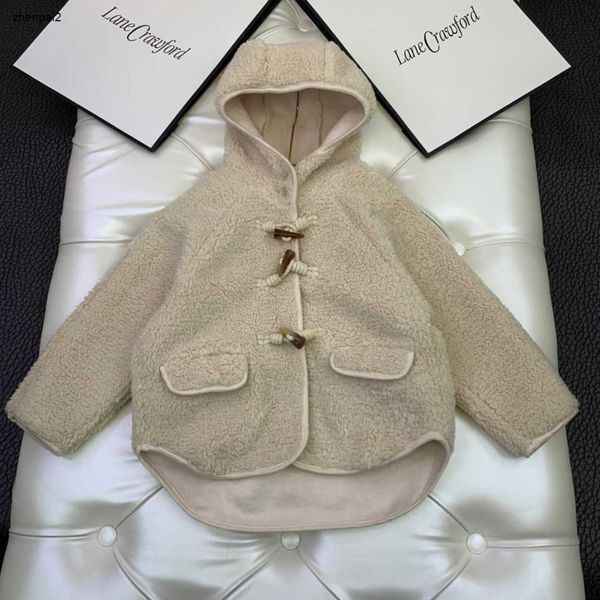 Lusso nuovo arrivo inverno neonate agnello cappotto per bambini ragazza abbigliamento da esterno pile per bambini caldo capispalla con cappuccio