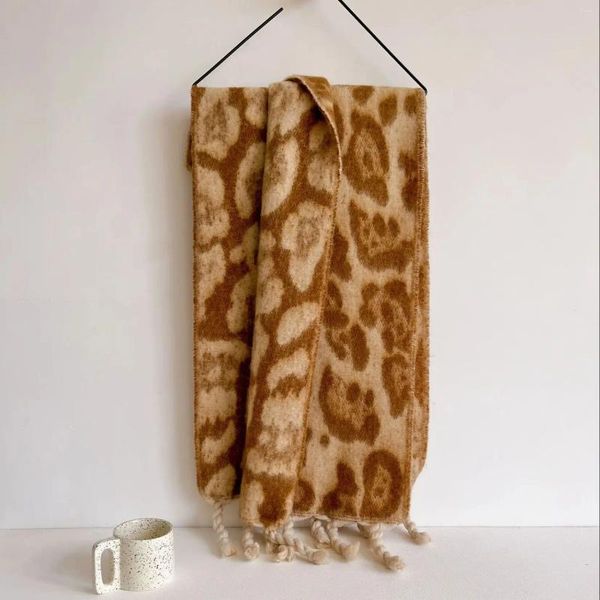 Schals Frauen Leopard Schal Winter Mode Warme Tücher Und Wraps Bandana Pashmina Lange Luxus Für