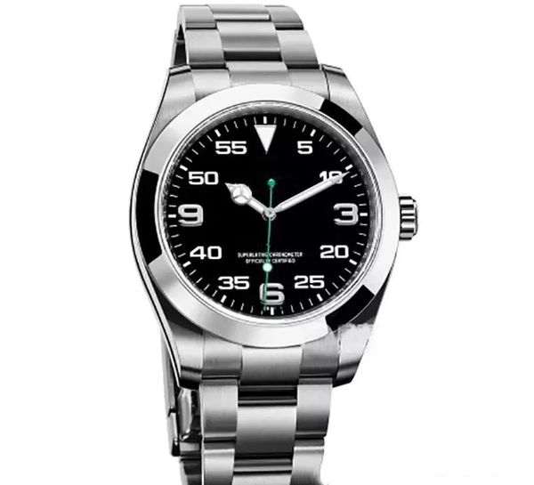 U1 Top AAA Luxury ST9 Relógio masculino com mostrador preto Explorer 2 Vintage 216570 GMT Movimento mecânico automático ajustável Relógio de pulso de aço inoxidável com corda automática 904L P532