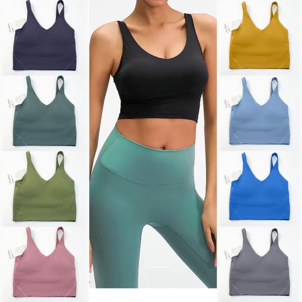 LU-20 NOVO 2023 Roupa de ioga U Tipo Back Align Regatas Roupas de ginástica LL Mulheres Casual Correndo Nua Apertado Sutiã Esportivo Fitness Linda Roupa Interior Colete Tamanho S-XXL