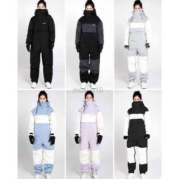 Altri articoli sportivi Adulti Inverno Sci all'aperto Tuta intera Caldo peluche Equitazione Gamba divisa Cavaliere Racing Moto Abbigliamento da equitazione Donna Tuta da neve HKD231106