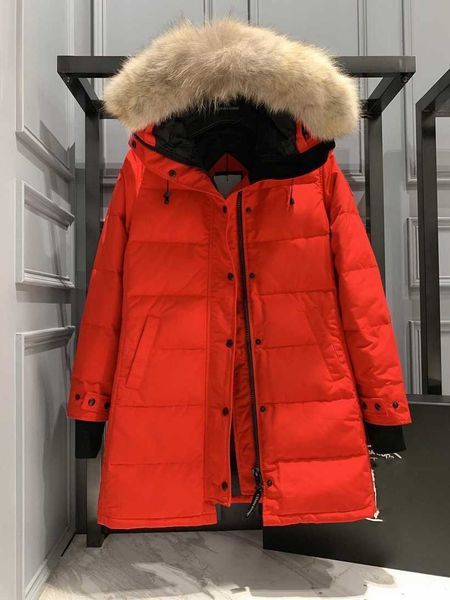 Designer canadien mi-longueur version Puffer Goose Down Veste Femme Parkas Hiver Épais Manteaux Chauds Coupe-Vent Streetwear Jjvk Kti7