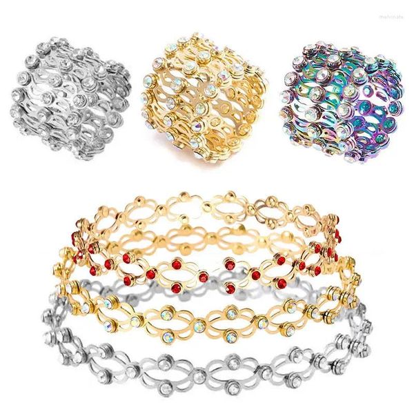 Charme pulseiras na moda criativo anéis livres pulseira para mulheres oco requintado ajustável deformável pulseira de cobre pulseira