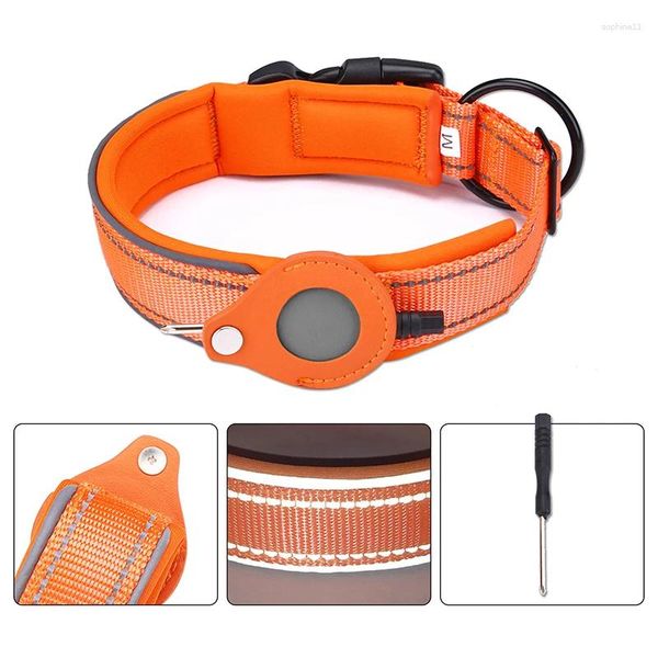 Hundehalsbänder für Outdoor-Airtags-Halsband mit GPS-Finder, Anti-Lost-Loop-Haustierhülle