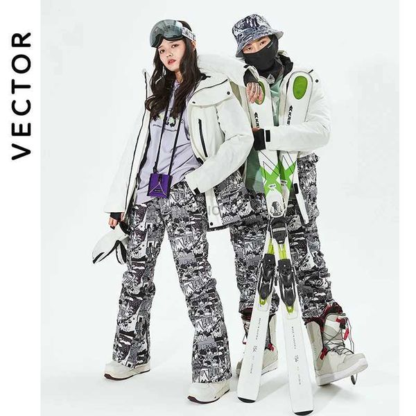 Outros artigos esportivos VETOR Homens Mulheres Terno de esqui Jaqueta de esqui Calças de inverno Quente à prova de vento Impermeável Esportes ao ar livre Snowboard Calças de esqui HKD231106