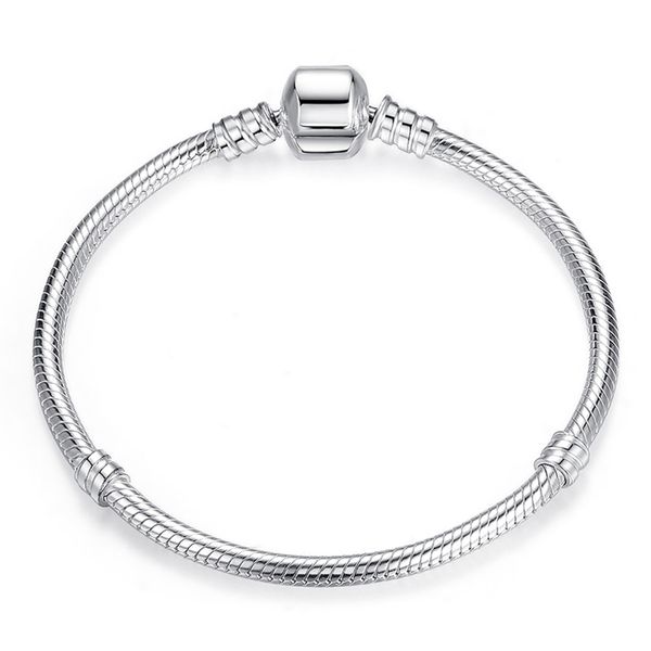 10 Teile/lose Mode Schlangenkette Antik Silber Charm Armbänder Fit Europäischen Perlen DIY Zubehör