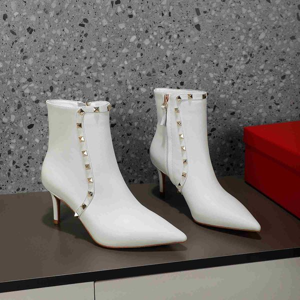 Valentine High Fashion Design Design Versione invernale Migliore qualità Cowhide Womens Middle Boot