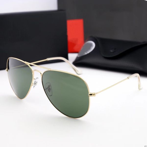 Modische, klassische Sonnenbrille für Herren und Damen, Designer-Sonnenbrille zum Autofahren, Metallrahmen, Glaslinse, Retro-Piloten-Sonnenbrille für den Außenbereich_voghion.com