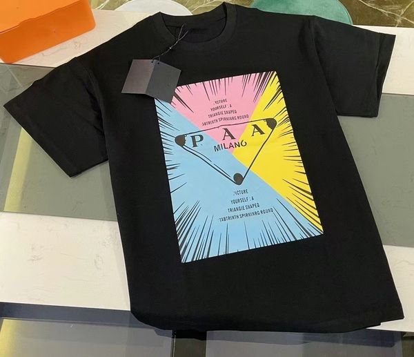 2023SS Erkek Tasarımcıları T Shirt Adam Kadın Tshirt Mektuplar Baskı Kısa Kollu Yaz Gömlek Erkekler Gevşek Tees Asya Boyut M-5XL