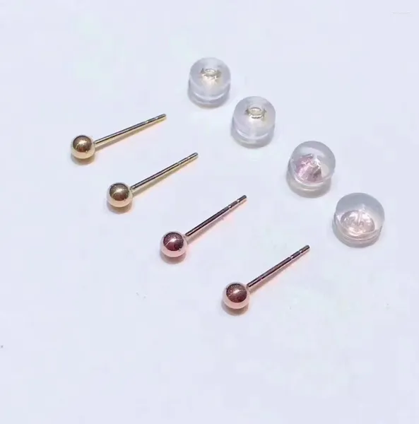 Ohrstecker aus echtem 18-karätigem Gold, Kugel, für Damen, Au750, exquisite Geschenke, Fabrik-Tropfen, modisch, klassisch, E0002