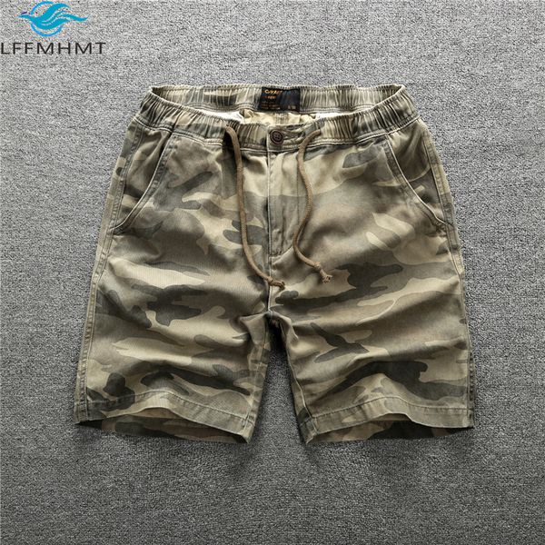 Pantaloncini da uomo 207 Pantaloncini cargo dritti moda estiva Uomo Sport Casual Mezza lunghezza Puro cotone stile militare Camouflage Abbigliamento da lavoro da uomo 230404