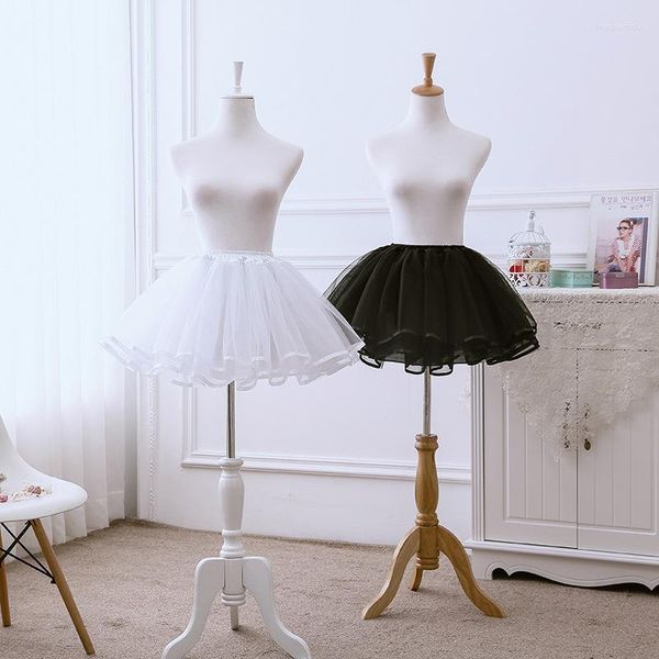 Kadın pijama kadınları lolita petticoat gotik cosplay diz üstü kızkardeşi yarım kayma krinolin kasnaksız kısa dantel kabarık balo elbisesi