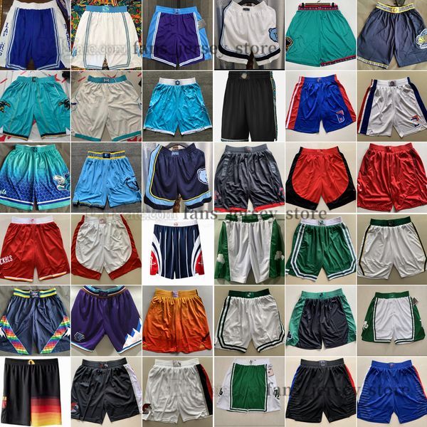 2023 New City Pockets Shorts de Basquete Estampados 22-23 All-Team Short Sport Wear Pant Com Pocket City Azul Branco Preto Vermelho Roxo Impressão Boa Qualidade{categoria}