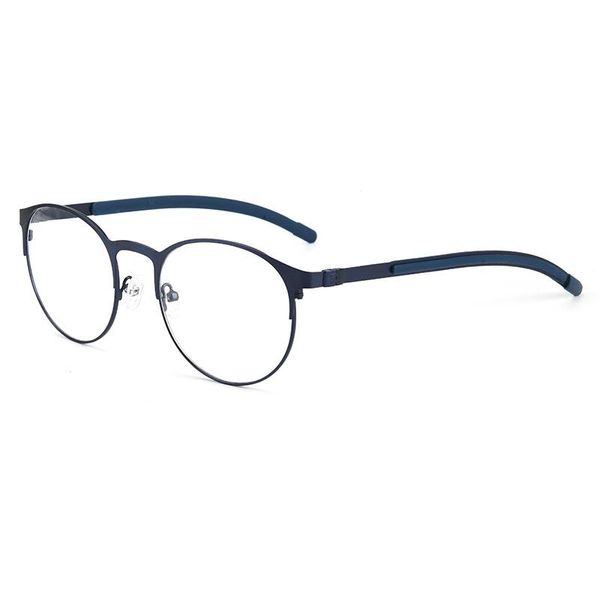 Sonnenbrillenrahmen Modeankunft Unisex Ultraleicht Legierung Retro Brillen Flexible Silikon Bügel Runde Brillenfassung Myop